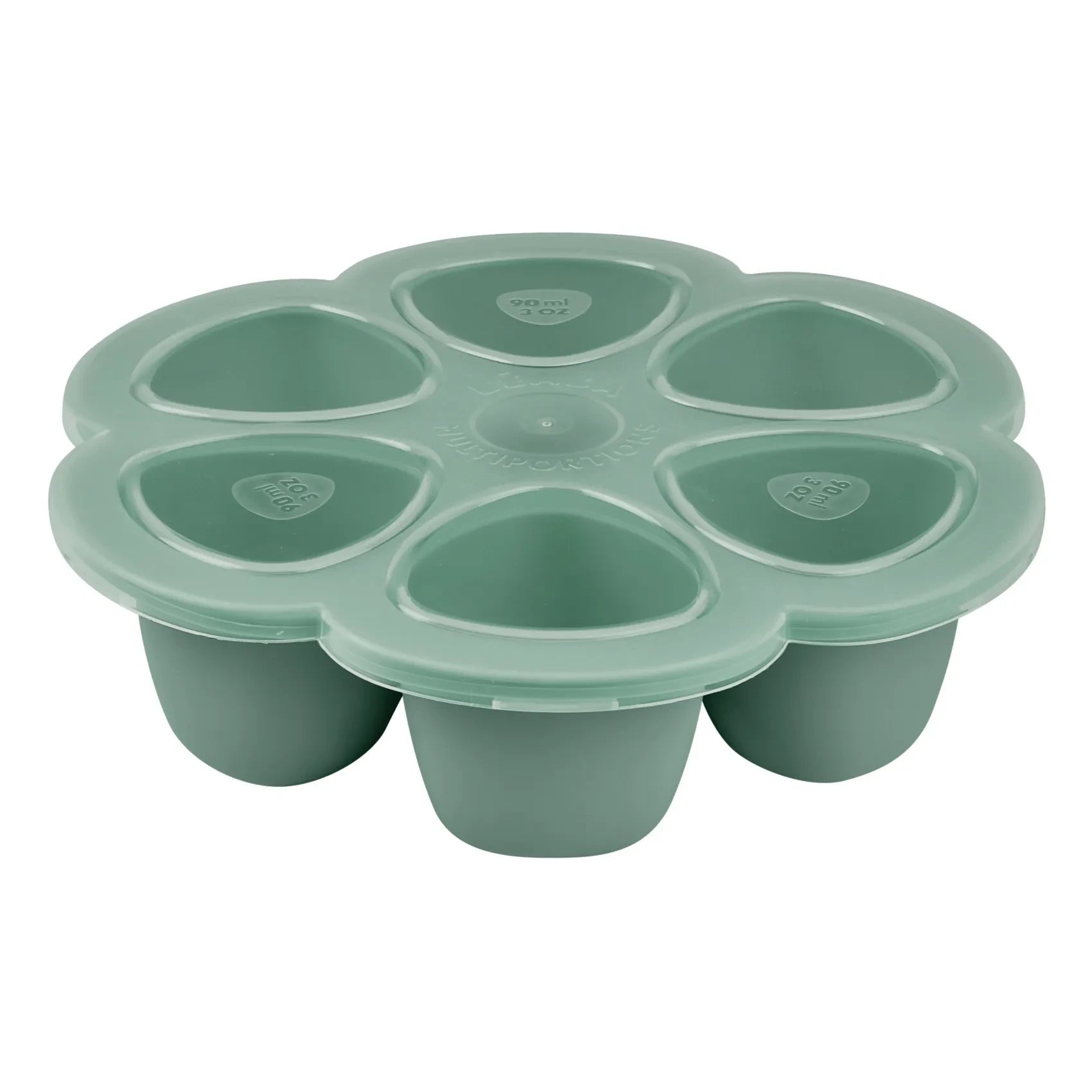 Béaba - Silicone Multi-Compartment Mold - 6 x 90 ml | Sage