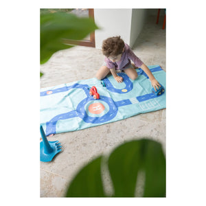 Quut - Circuit microfiber beach towel | Blue