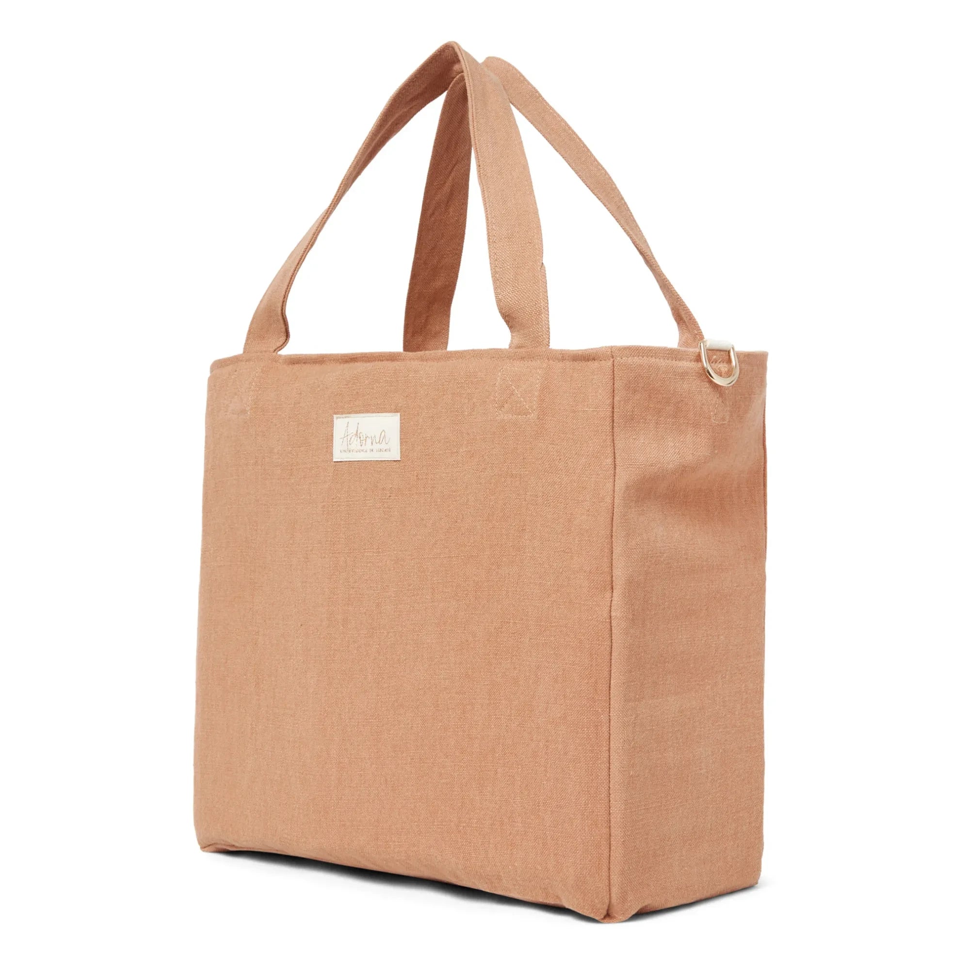 Adorna - Linen Zipper Bag | Terracotta