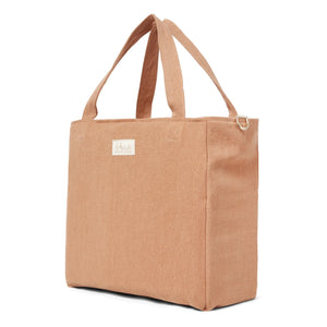 Adorna - Linen Zipper Bag | Terracotta