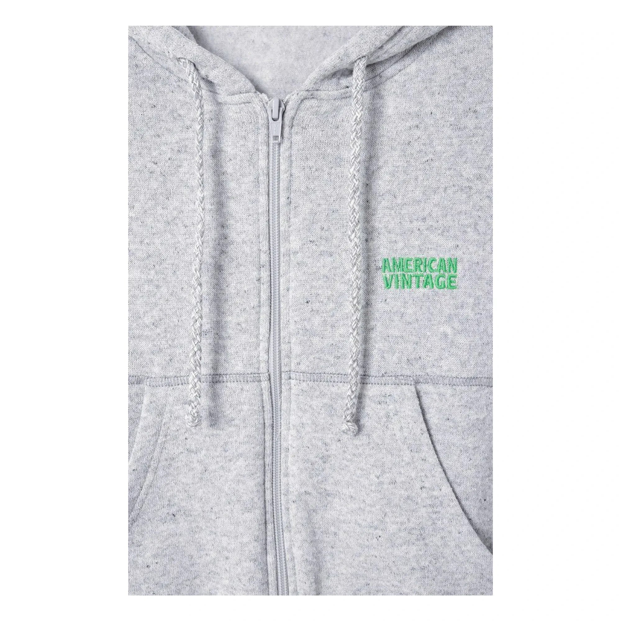 American Vintage - Evona Fermuarlı Sweatshirt | Açık Gri