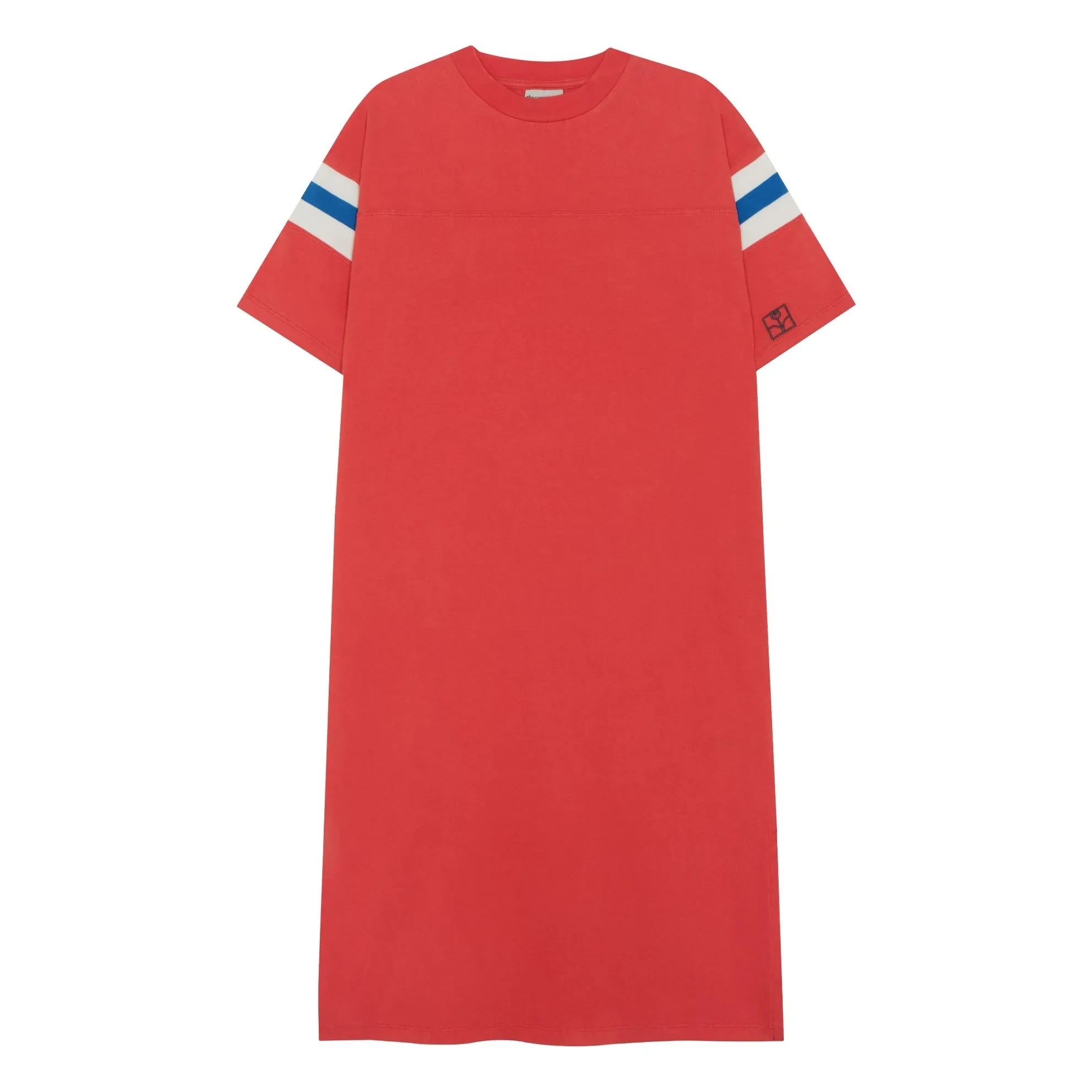 The Campamento - Oversize Contrast Striped Dress | Red