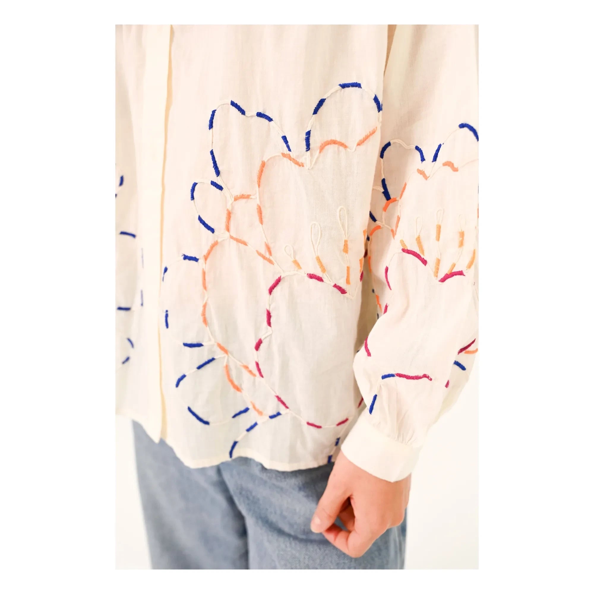 Sacrécoeur - Ali Pivoine Cotton Voile Shirt | White