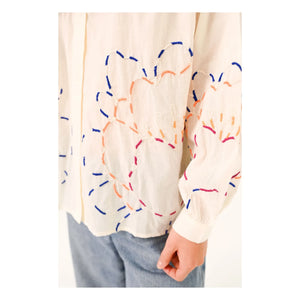 Sacrécoeur - Ali Pivoine Cotton Voile Shirt | White