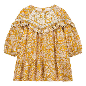 Louise Misha - Orana Fleurie Organic Cotton Dress | Honey