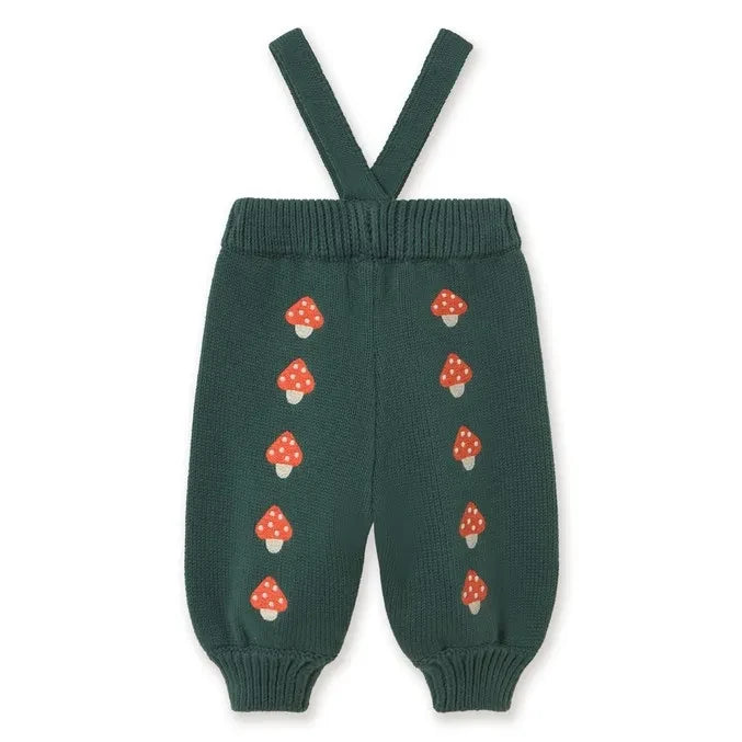 Tinycottons - Mushroom Pattern Knitted Trousers | Green