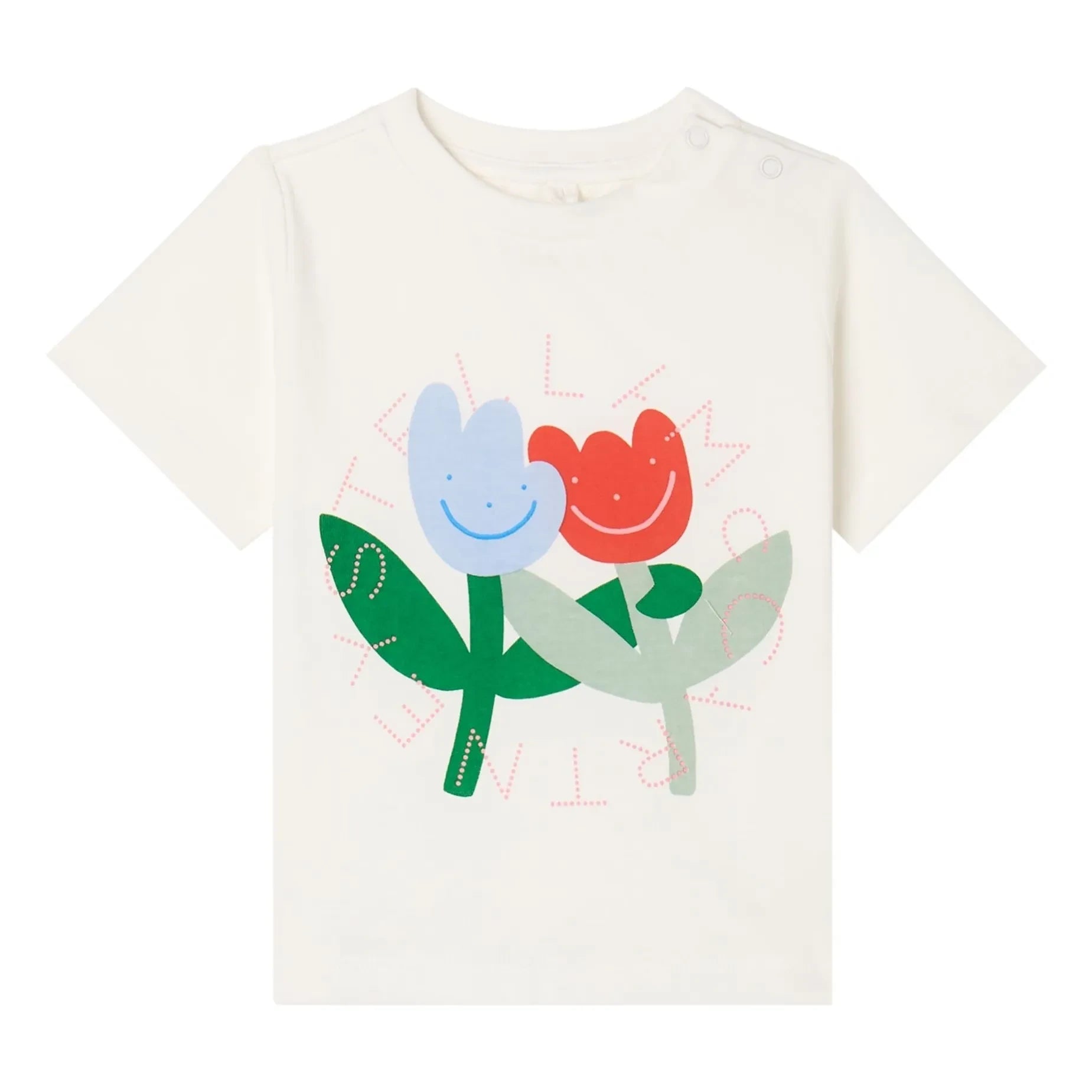 Stella McCartney Kids - Stella Fleurs Organic Cotton T-Shirt | White