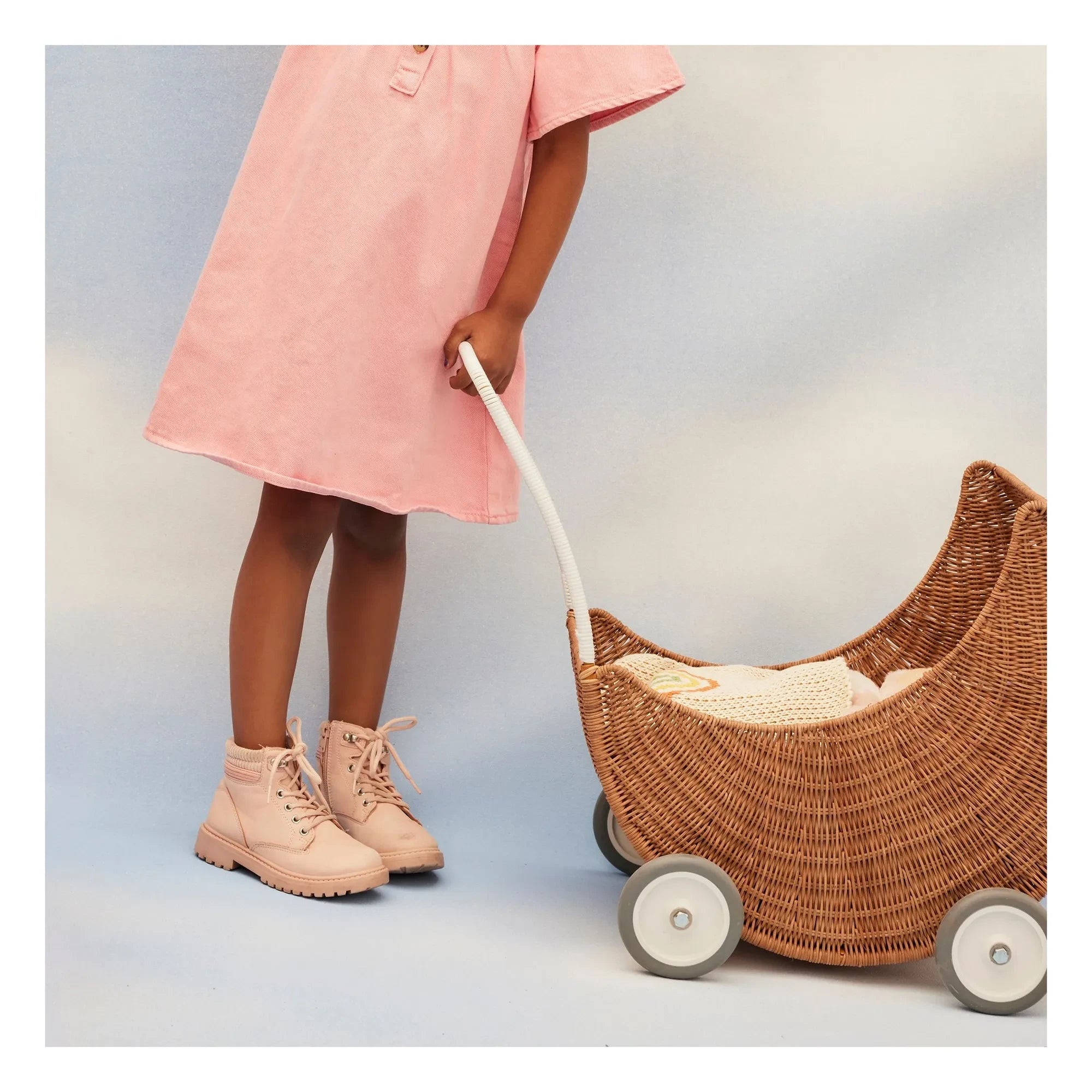 Olli Ella - Lune Rattan Baby Stroller