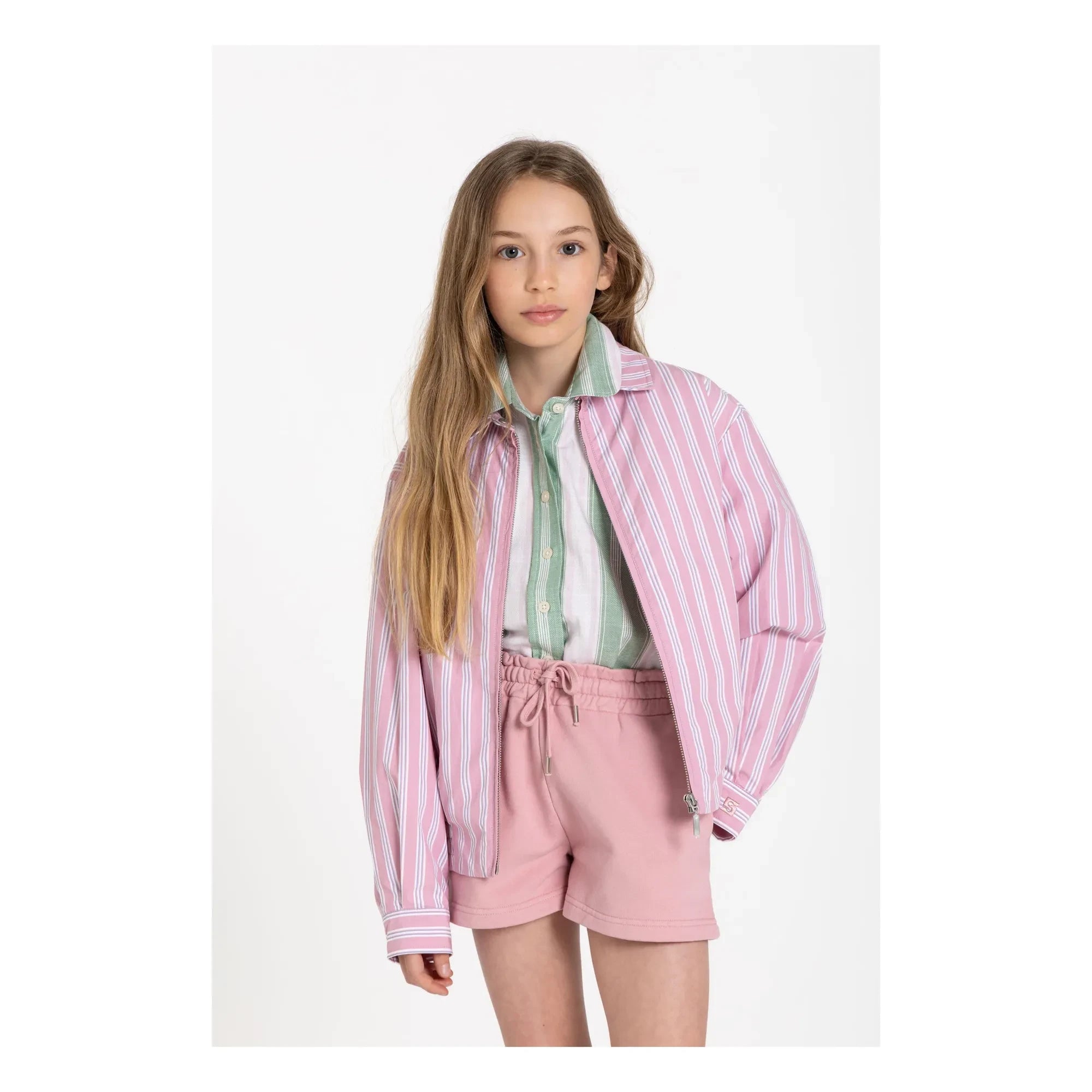 Smallable Kid - Noah Striped Jacket | Dust Pink