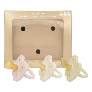 Hevea - 3-piece Pacifier Set Discovery Pack | Powder Pink