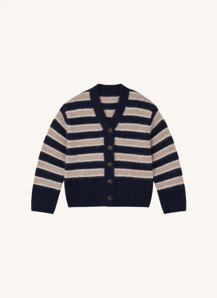 Nitah - Michel Striped Cardigan | Blue