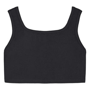 We Are Kids - Aria Organic Cotton Sponge Crop Top | Black