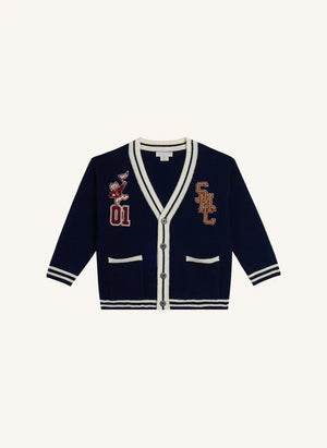 Stella McCartney Kids - Kolej Yünlü Hırka | Koyu Mavi