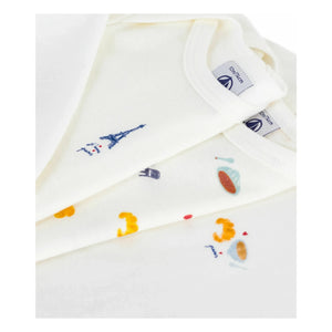 Petit Bateau - Batch 3 Organic Cotton Bodysuits | White