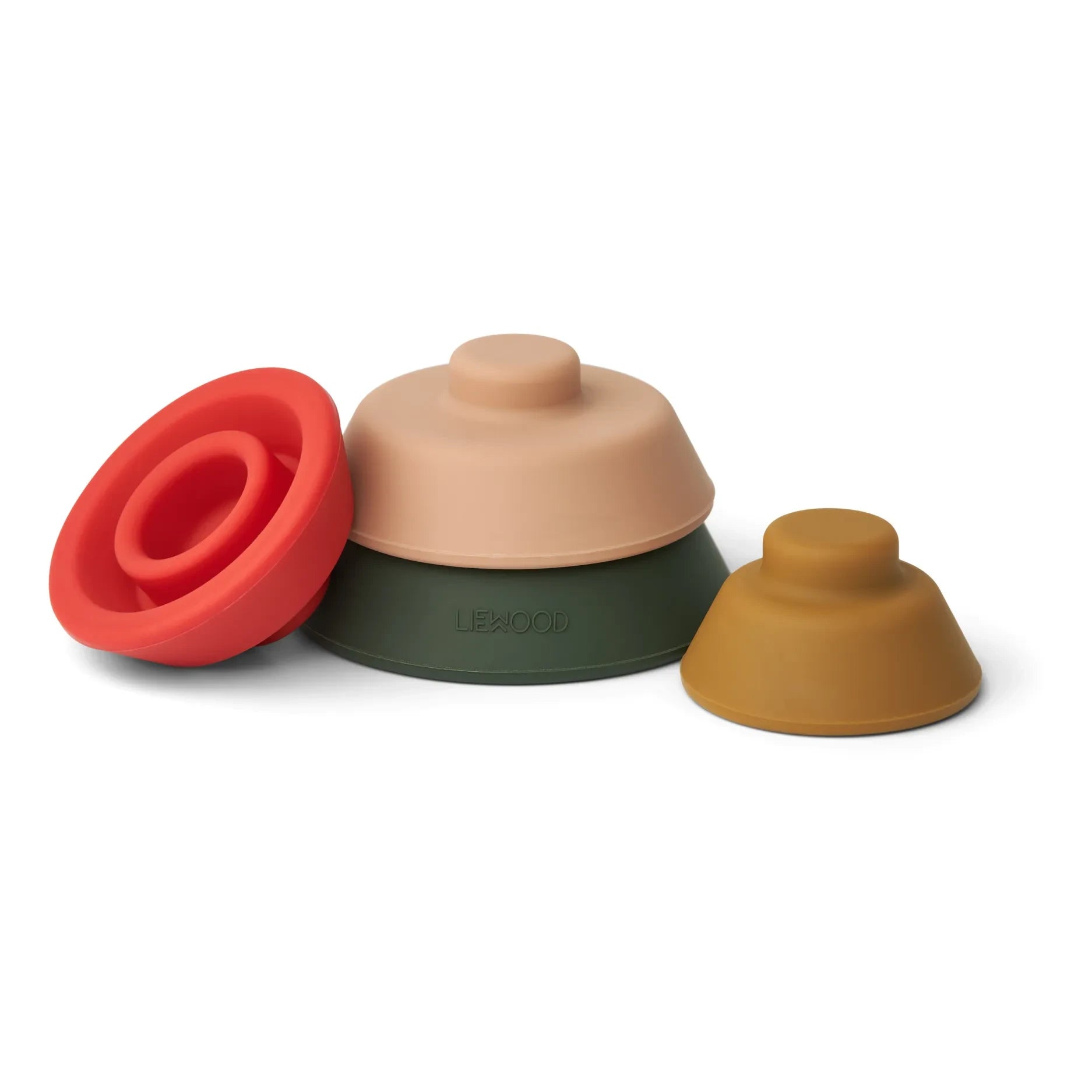 Liewood - Walter Silicone Stacking Tower | Powder Pink