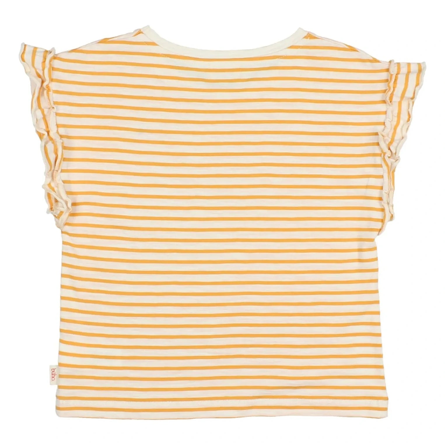 Búho - Striped Strawberry Organic Cotton T-Shirt | Yellow