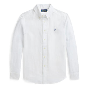 Ralph Lauren - Linen Sport Logo Gömlek | Beyaz