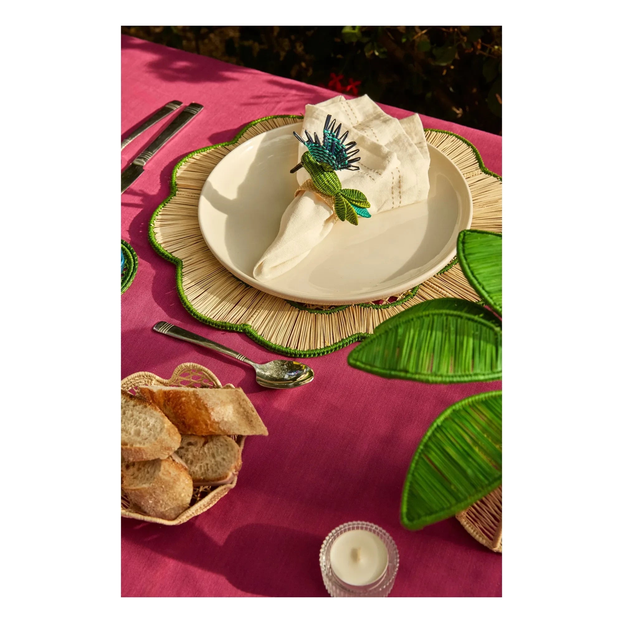Coro Cora - Colibris Napkin Ring | Green