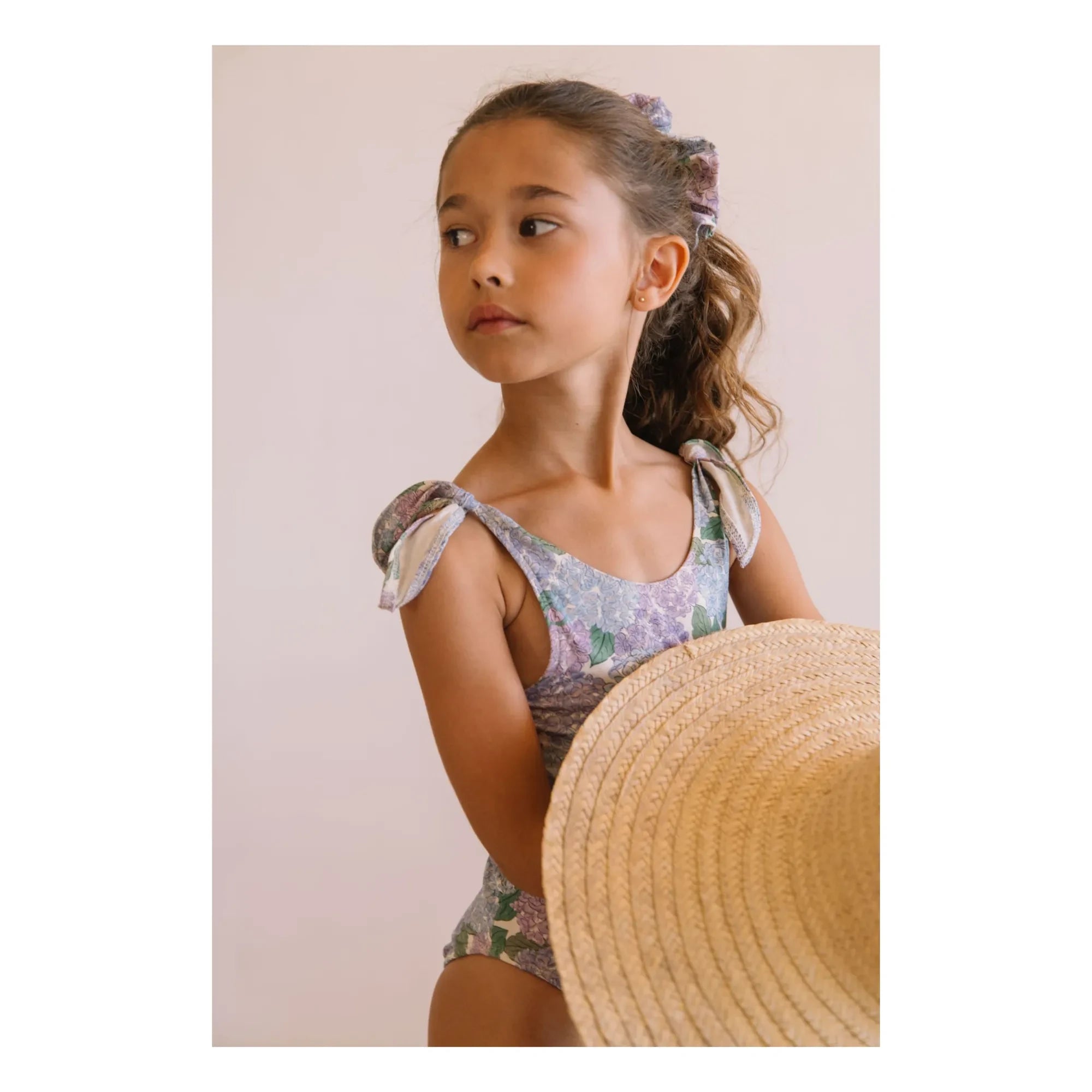 Studio Bohème - Roberta Fleurs Organic Cotton Swimsuit | Lilac