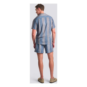 Bather - Coral Fiesta Shirt | Light Blue