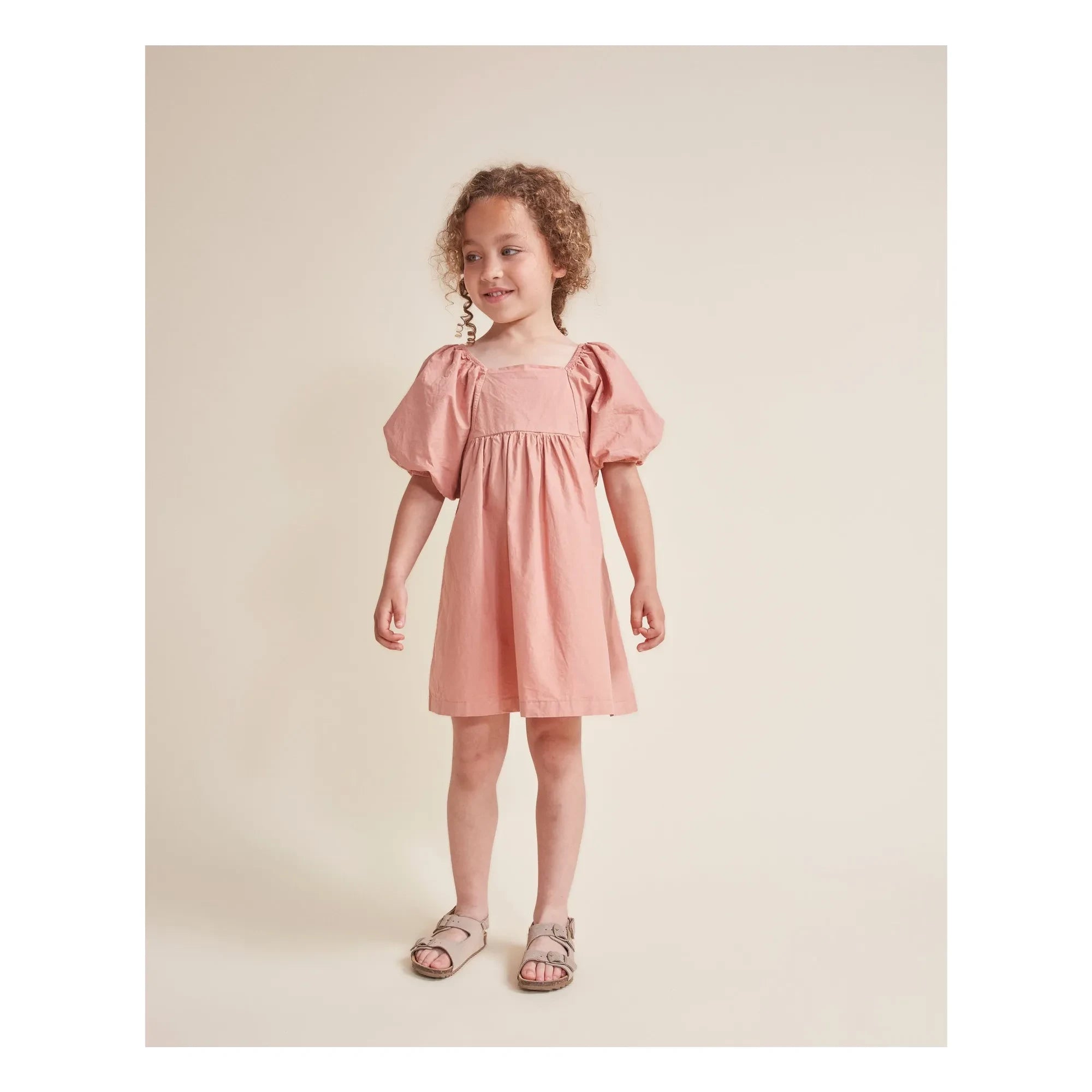 Búho - Organic Cotton Poplin Dress | Dust Pink