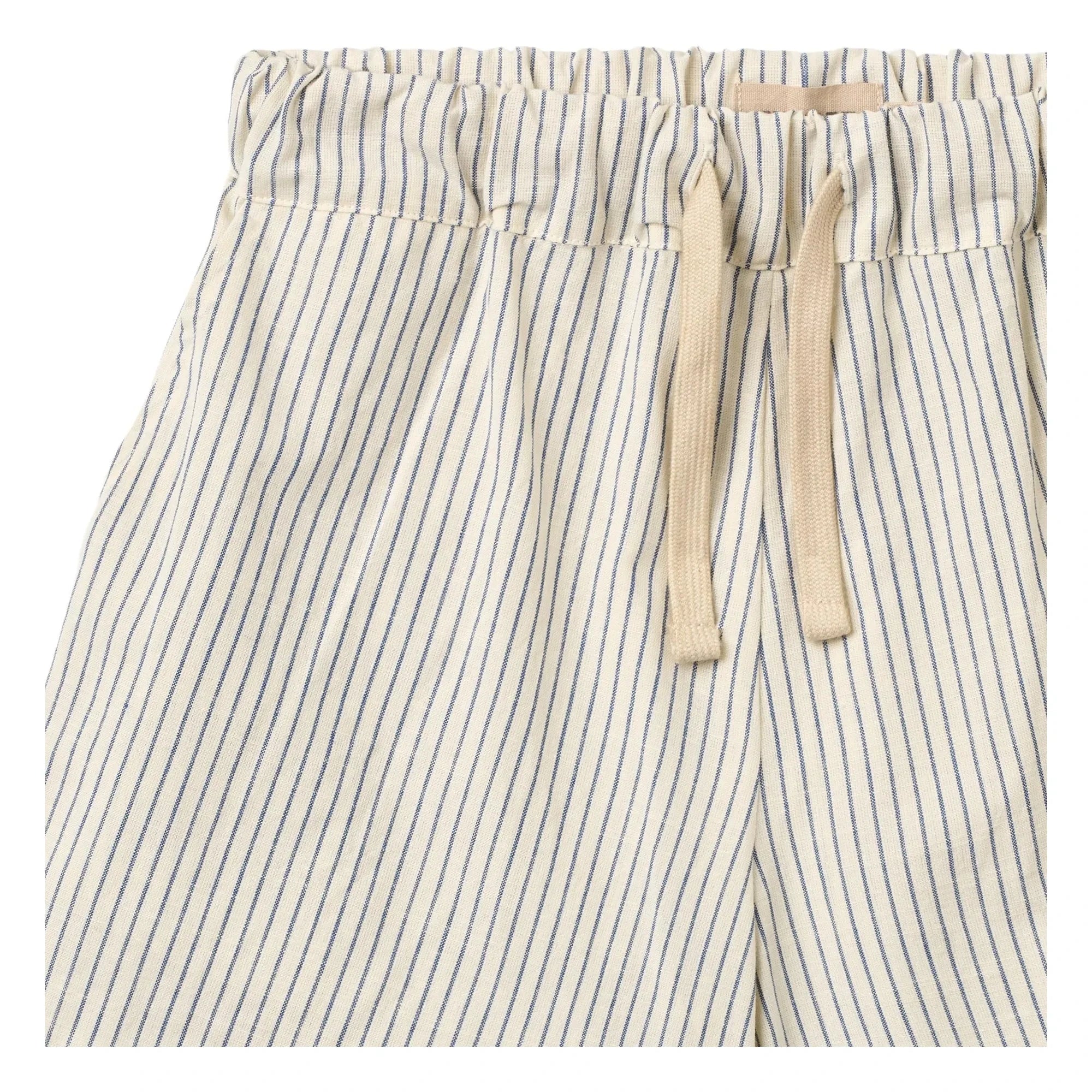 Wheat - Cuba Striped Organic Cotton Shorts | Ecru