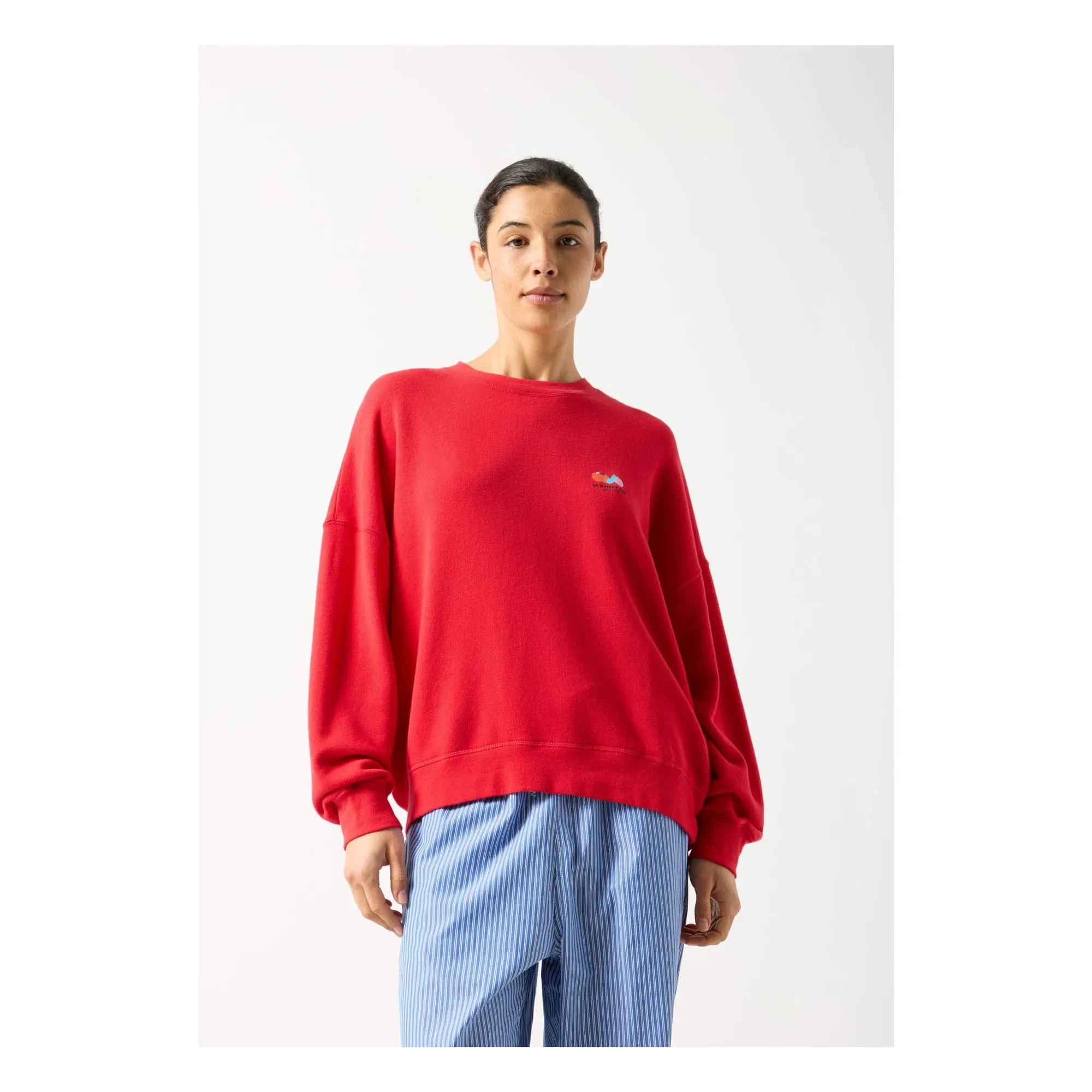American Vintage - Atubay Pamuklu Sweatshirt | Domates kırmızısı