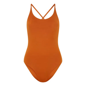 Smallable Woman - Amy 1-Piece Cross Back Swimsuit | Rust