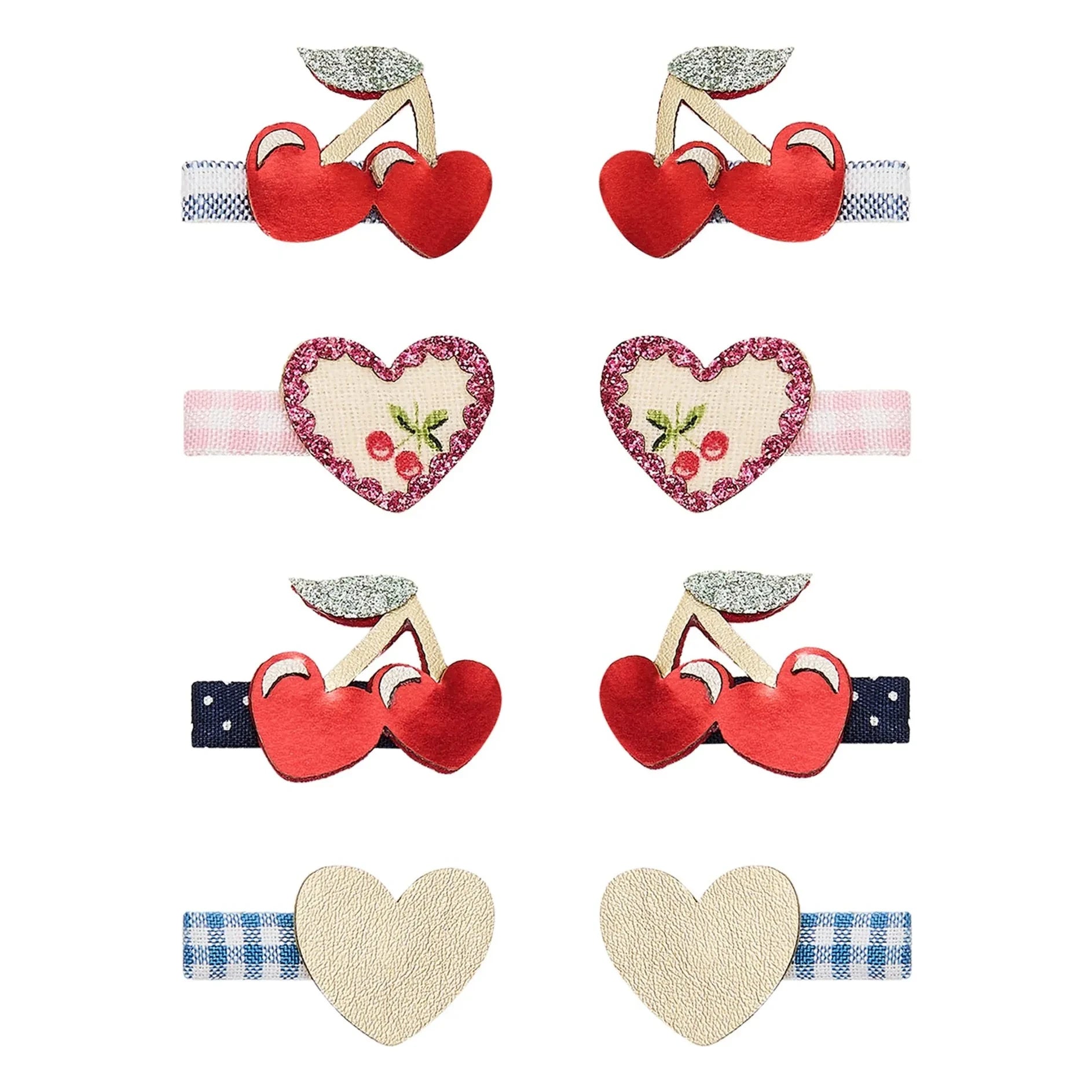 Mimi & Lula - 8-Pack Cherry Hair Clips | Red
