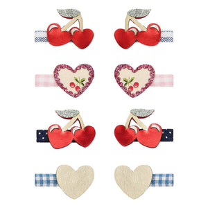 Mimi & Lula - 8-Pack Cherry Hair Clips | Red