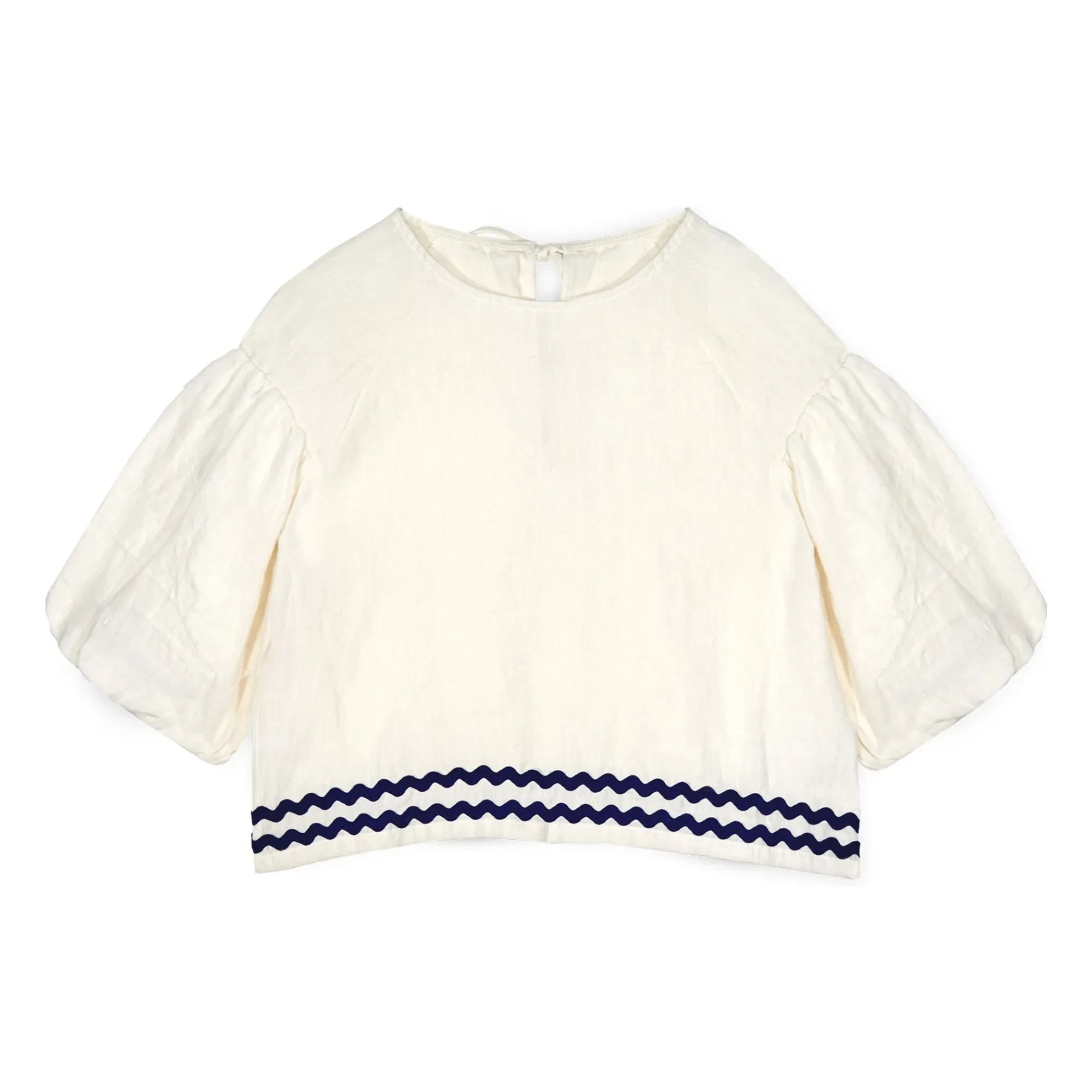 Mipounet - Isaline Linen Blouse, puffed sleeves | Ecru