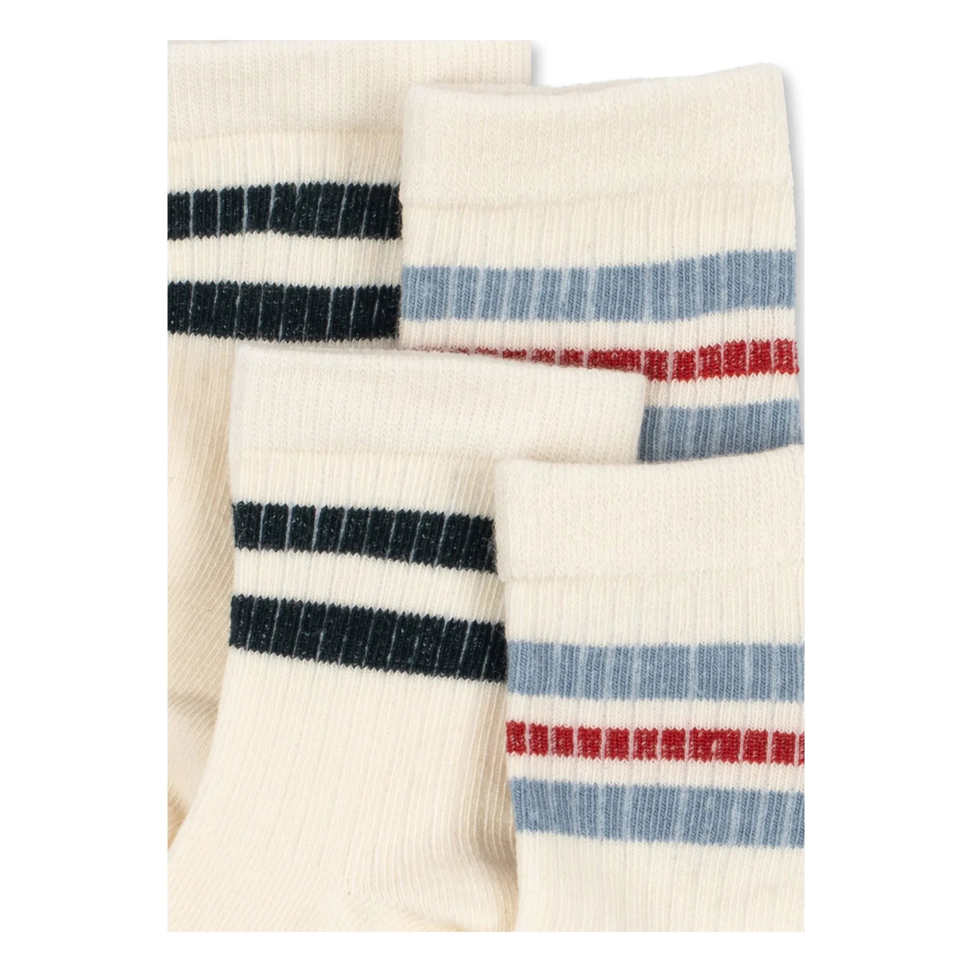 Konges Sløjd - 2-Pair Striped Sock Set | Ecru