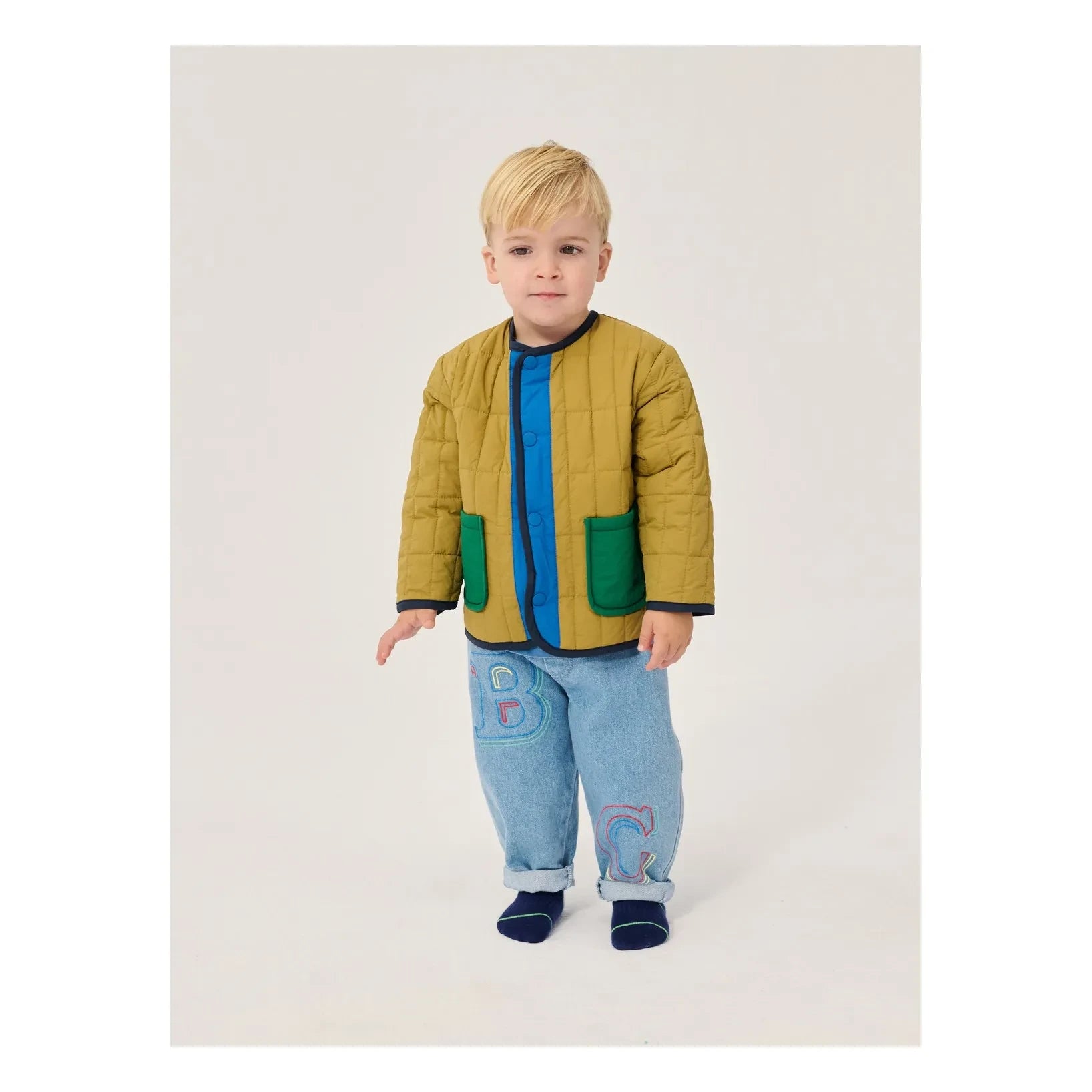 Bobo Choses - Geri Dönüştürülmüş Elyaf Kapitone Bebek Montu | Haki