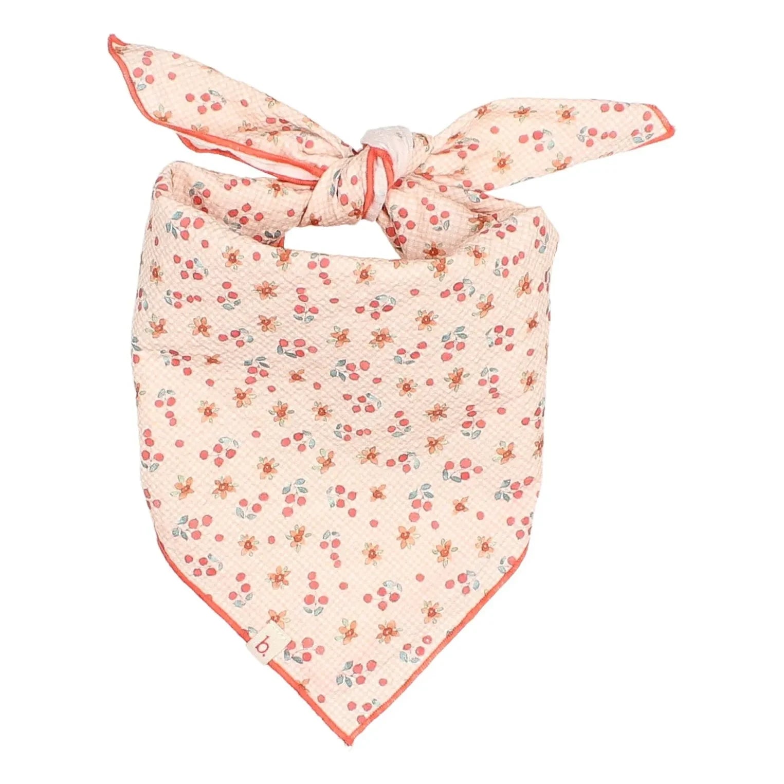 Búho - Seersucker Floral Bandana | Peach