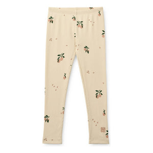 Liewood - Marien Peach Organic Cotton Ribbed Leggings | Beige