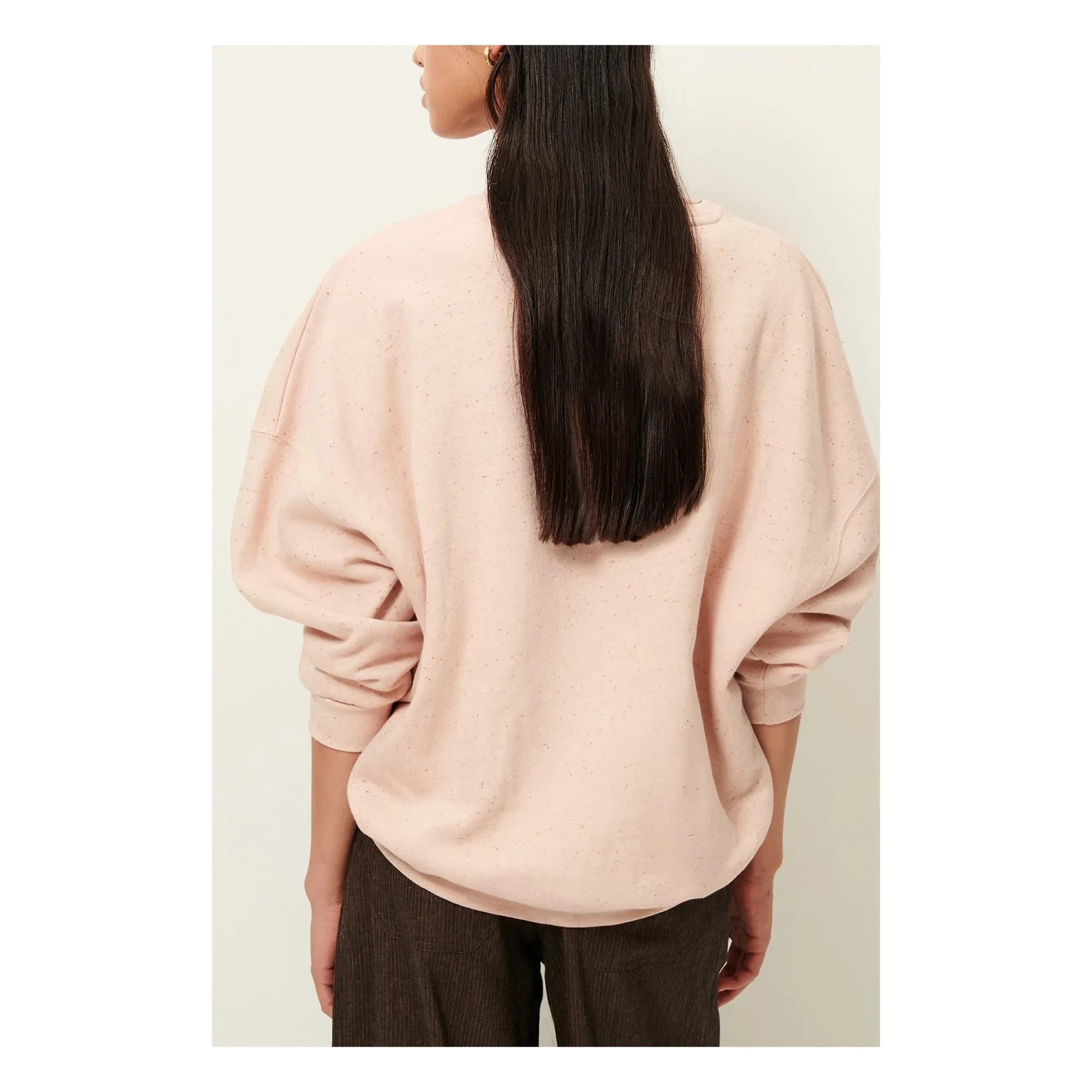 Sessùn - Chebbi Oversized Organic and Recycled Cotton Sweatshirt | Marled Pink