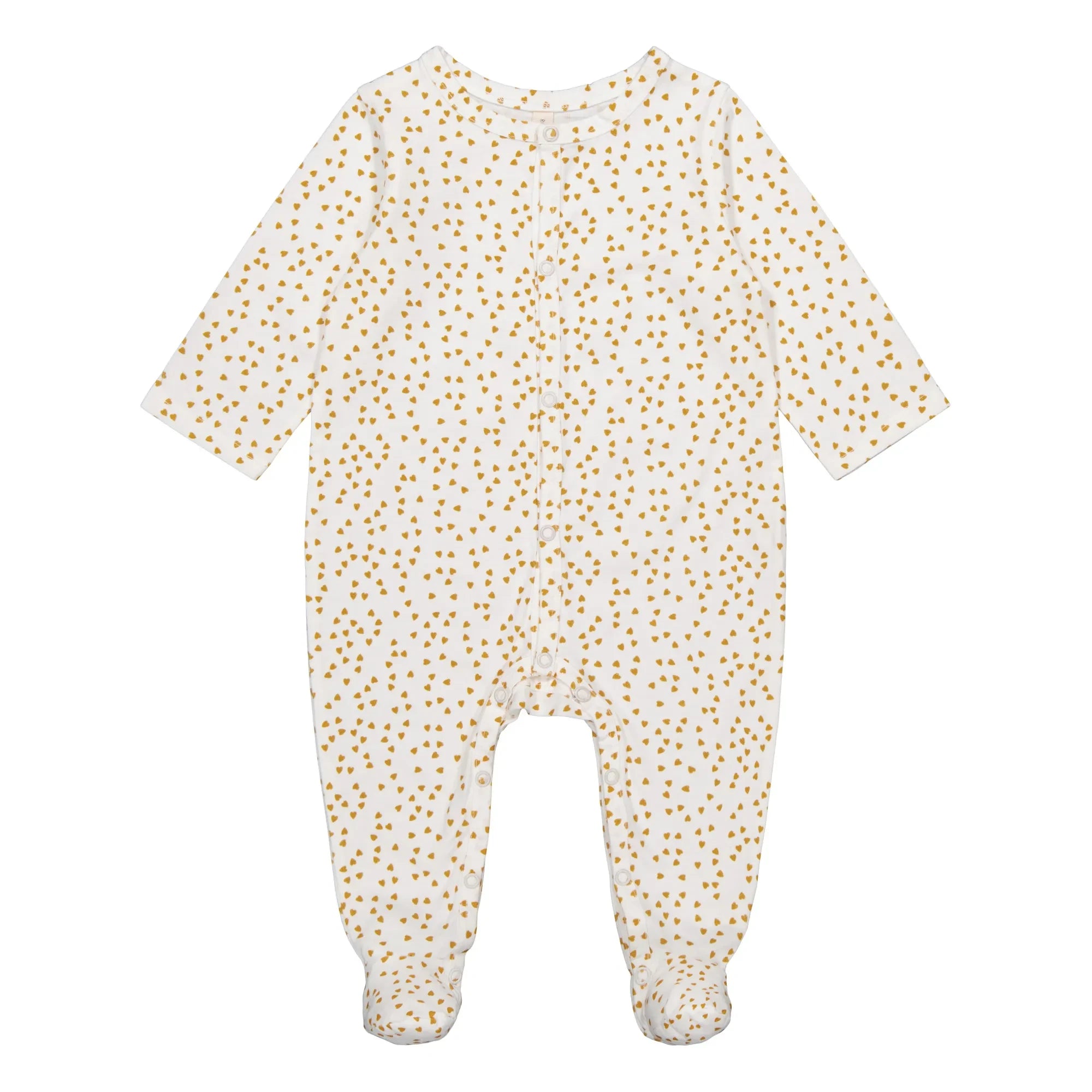 Rose in April - Amalia Jersey Mini Kalp Patikli Pijama | Hardal