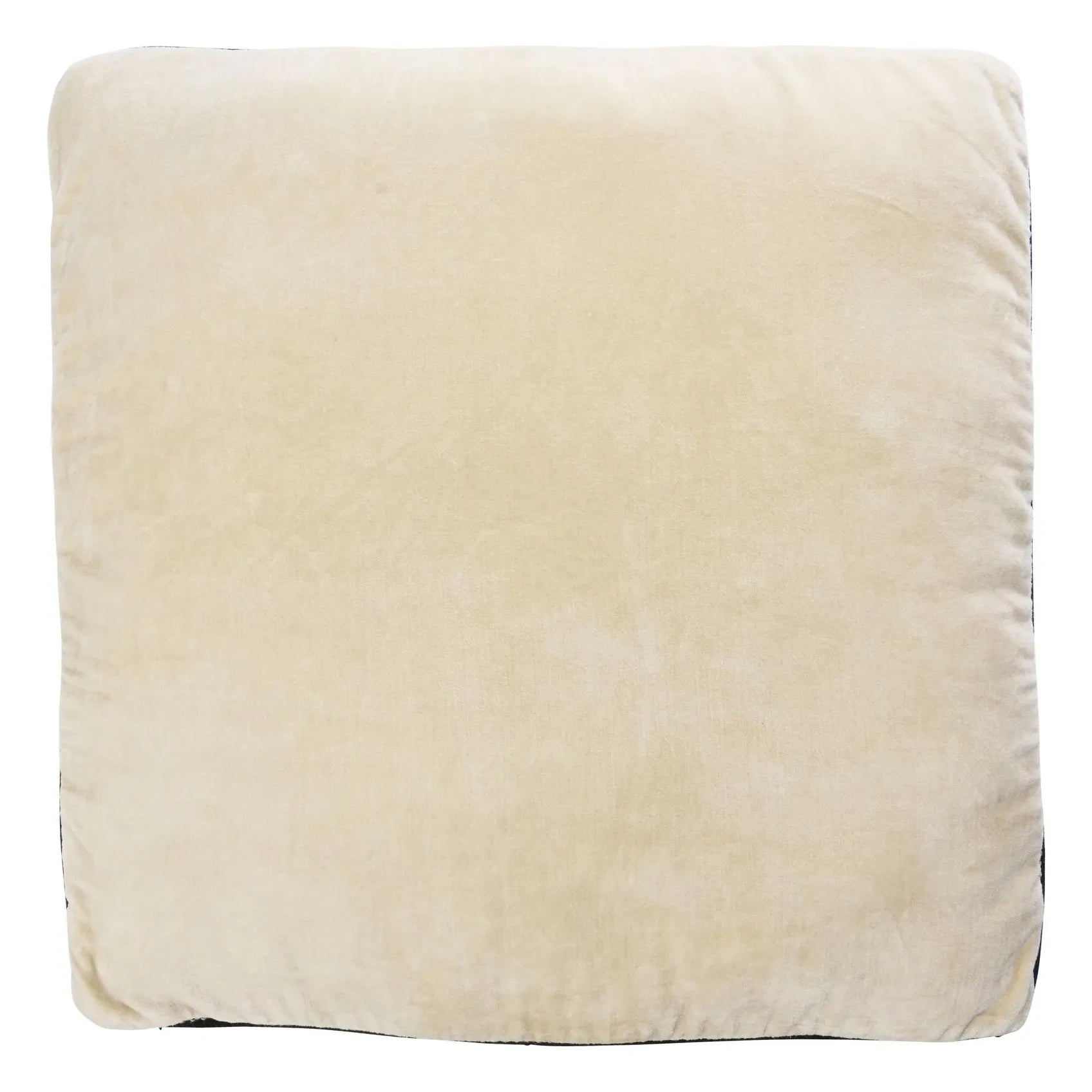 Madam Stoltz - Cotton Velvet Chair Cushion | Cream