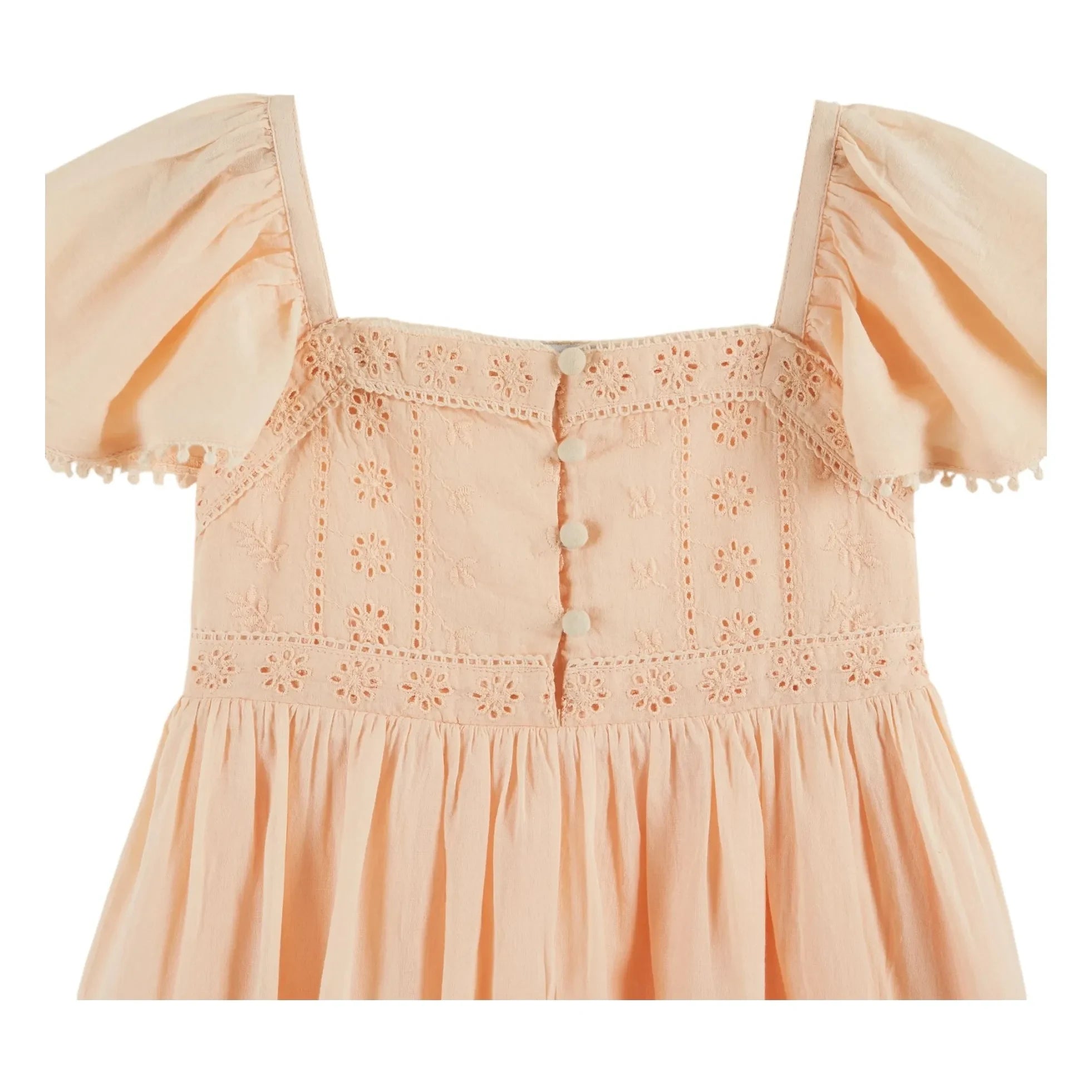 Emile et Ida - Broderie Anglaise Dress | Apricot