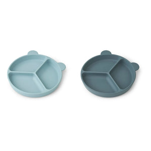 Liewood - Stacy Non-Slip Plates - 2-piece Set | Blue