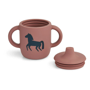 Liewood - Neil Silicone Learning Cup | Horses/Dark Rosetta