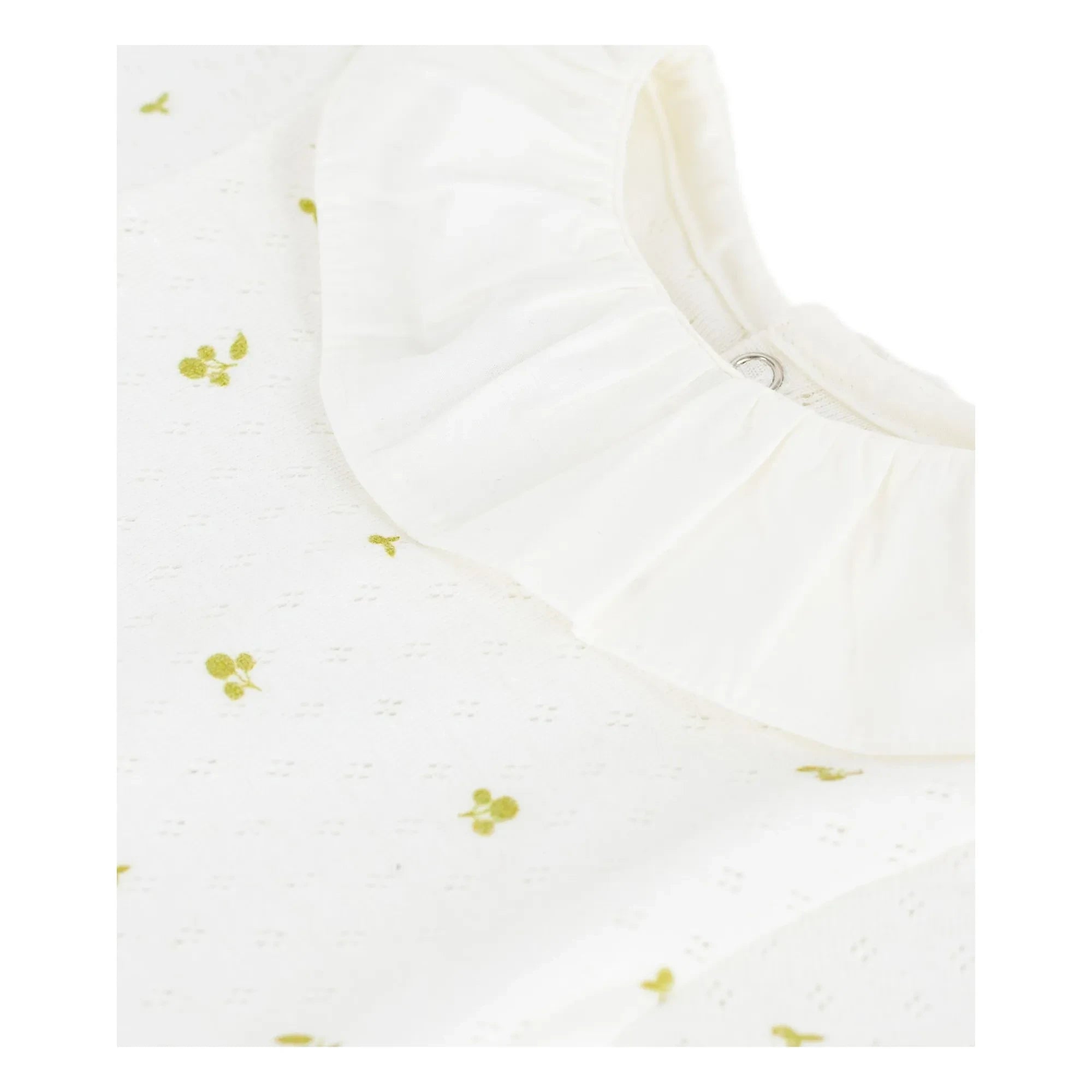 Small Boat - Organik Pamuk Çiçek Yaka Bodysuit | Ekru