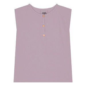 Studio Bohème - Roman Waffle Top Organic Cotton Gauze Cloth | Lilac