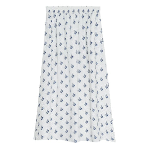 the new society - Melissa Fleurie Linen Skirt | Light Blue