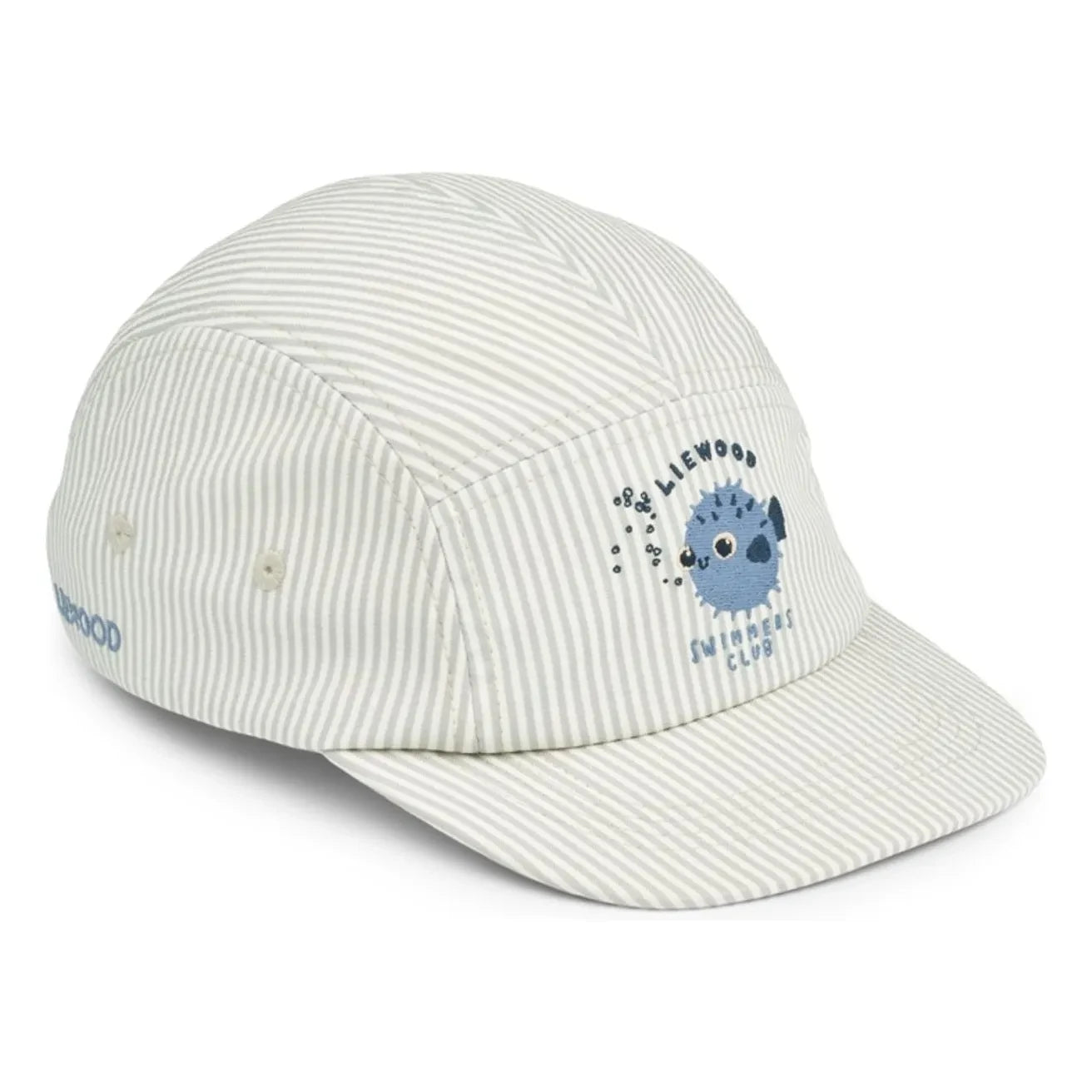 Liewood - Rory Striped Seersucker Organic Cotton Hat | Green