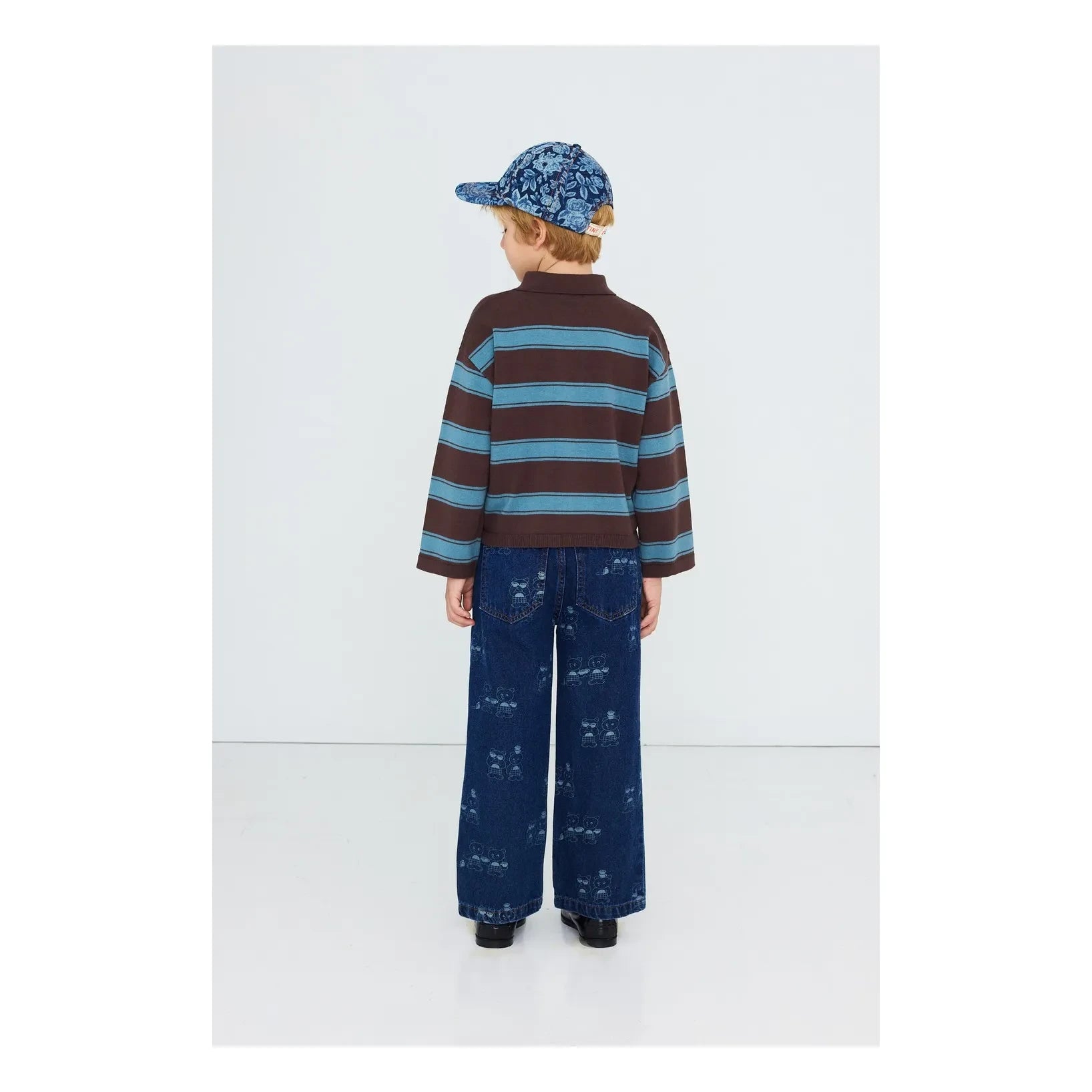 Tinycottons - Striped Polo Shirt | Brown
