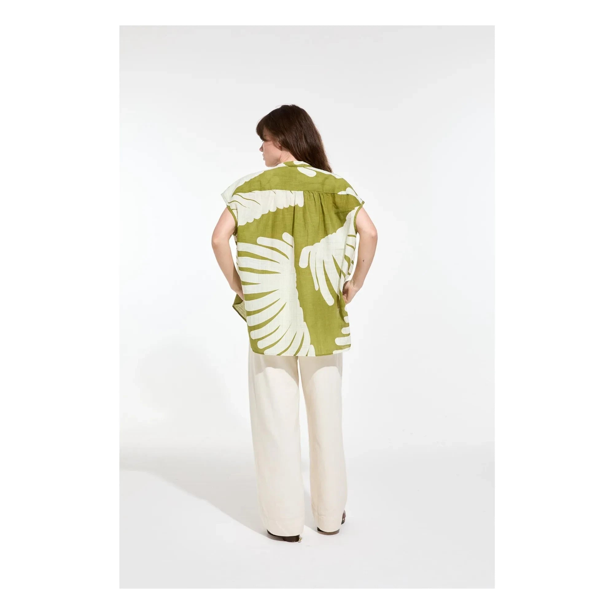 Mapoésie - Adèle Cotton Palma Top | Khaki