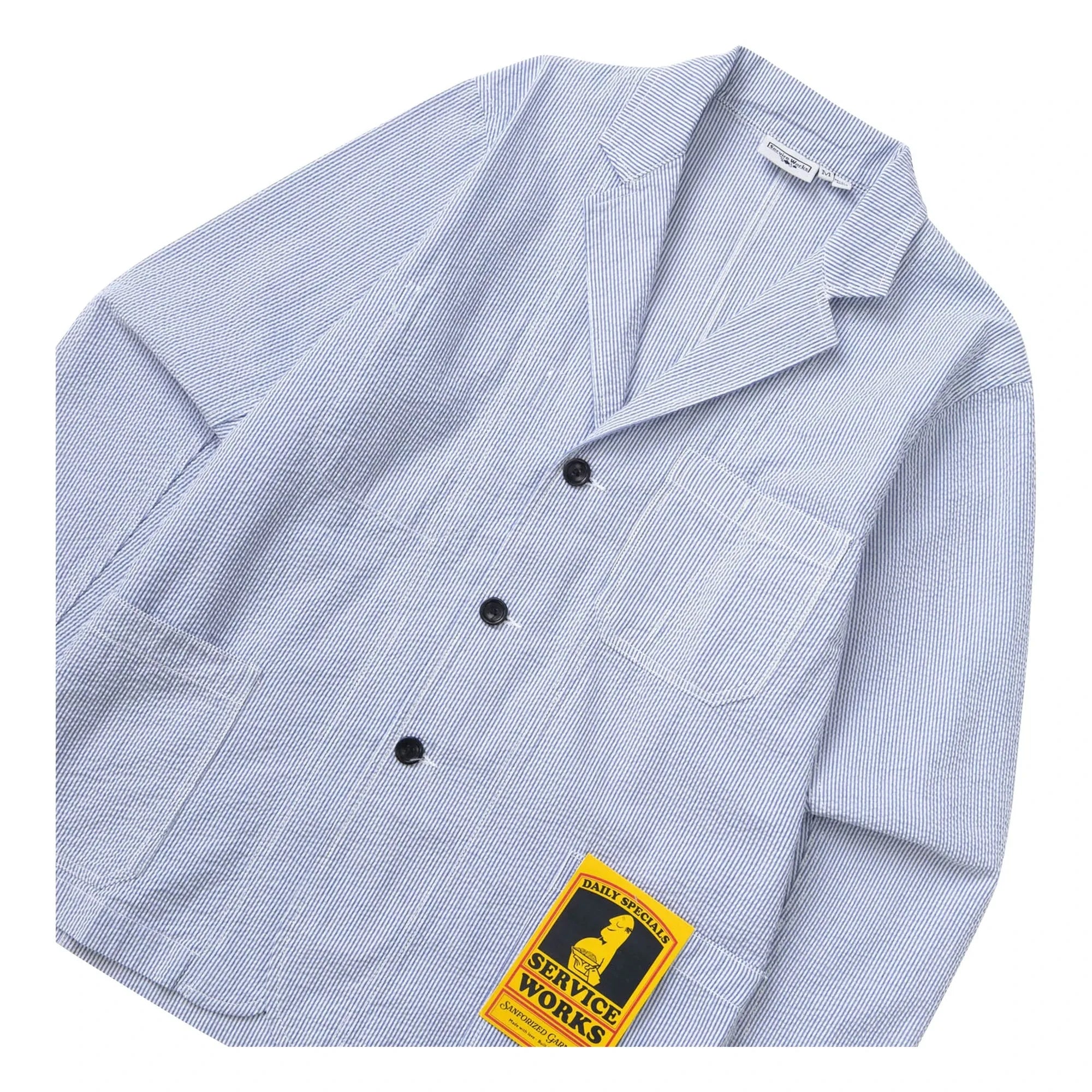 Service Works - Seersucker Striped Jacket | Light Blue
