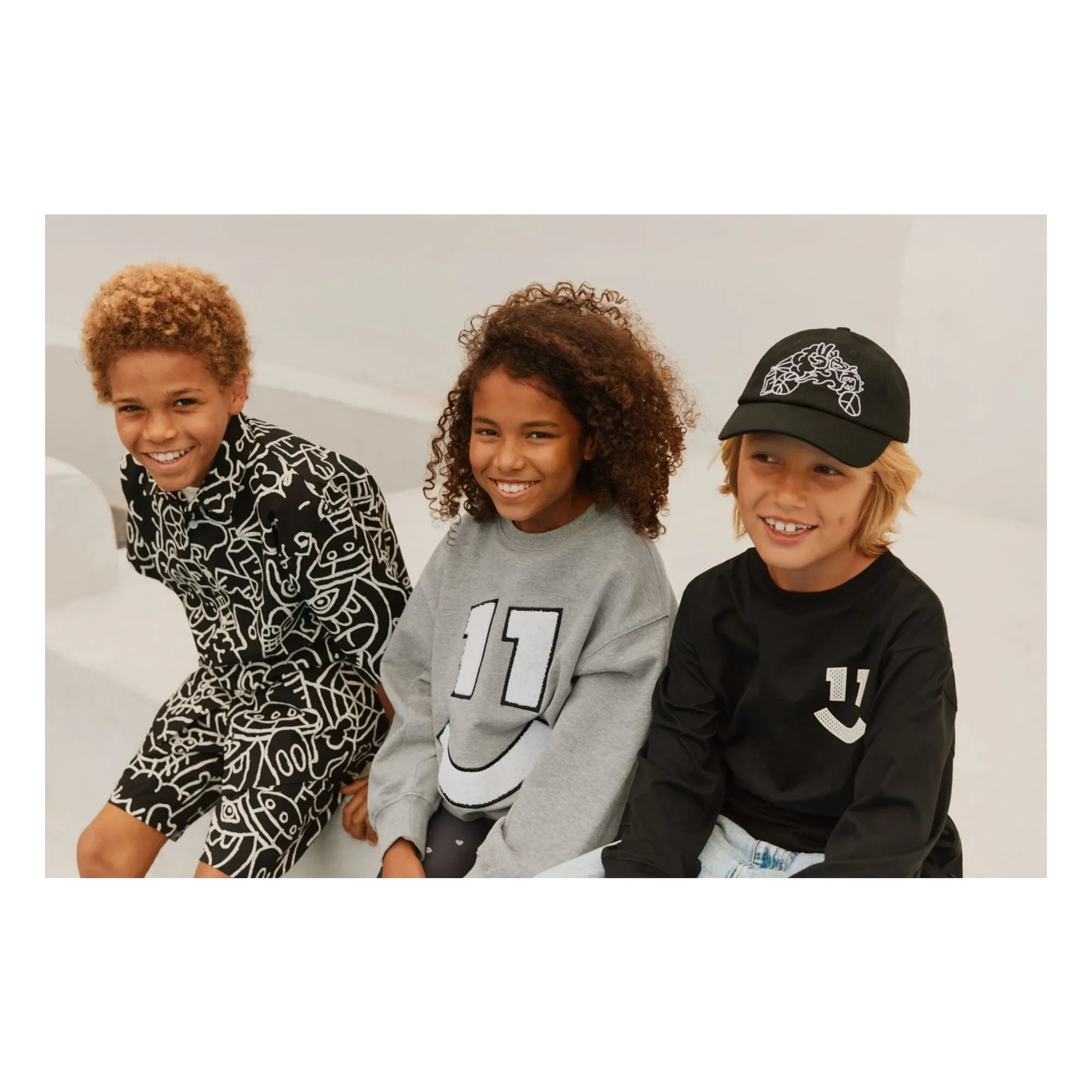 Molo - Magni Sweatshirt No. 11 Smile Organic Cotton | Grey Melange