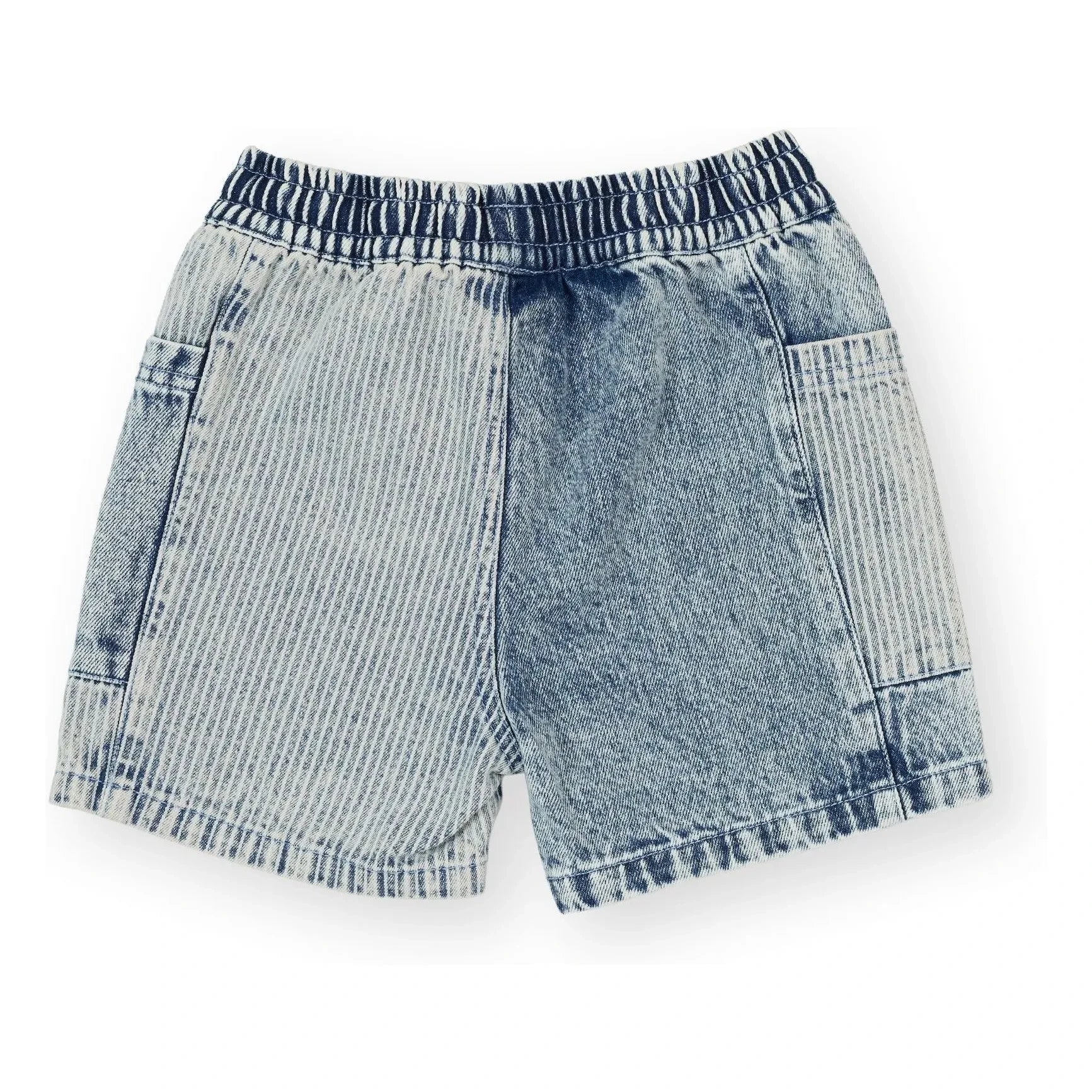 Goldie + Ace - Striped Denim Shorts | Blue
